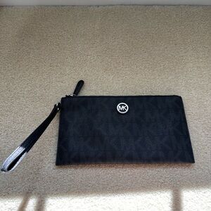 Michael Kors Black Logo Wristlet